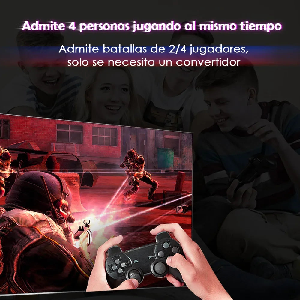 Console de jeux vidéo rétro M8 Game Sticks, double manettes sans fil 2,4 g, 4K, 20 000 jeux, 64 Go.